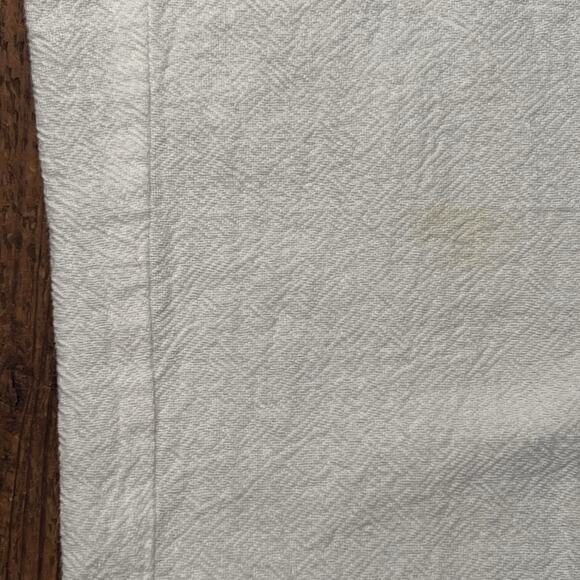 Chico's Wide Leg Pants White Textured Cotton Large Pull On Elastic Waist FLAW - Picture 14 of 15